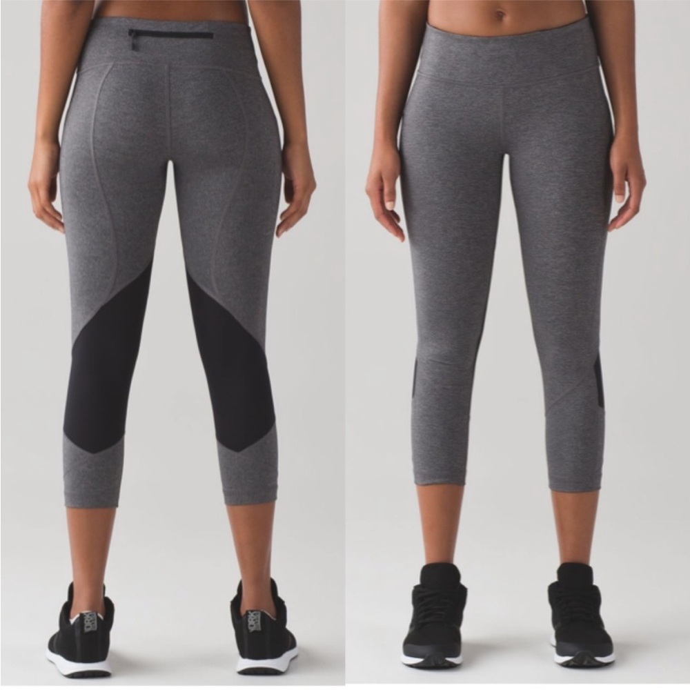 lululemon Gray & Black Leggings